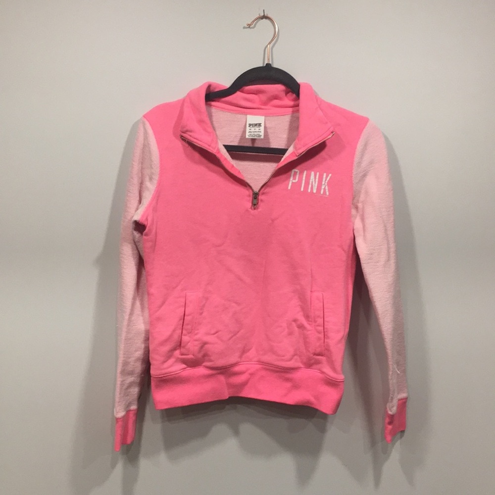 Victoria’s Secret pink sweater 1/4zip